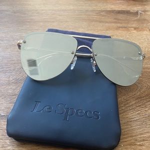Le Specs Mirrored Aviator Sunglasses